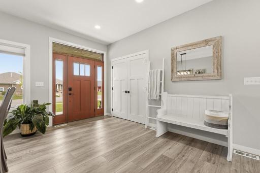 Beautiful front entry offering a seamless transition into open-concept living