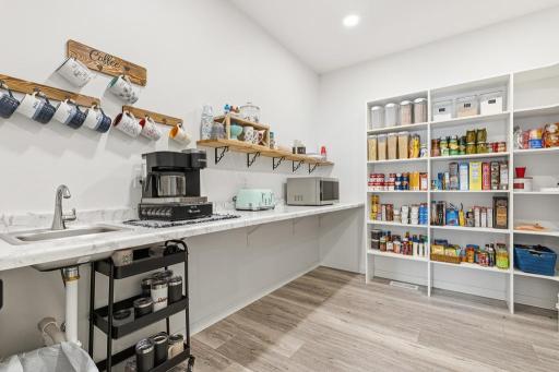 The most functional space for your personal coffee bar - complete with RO drinking water in place!