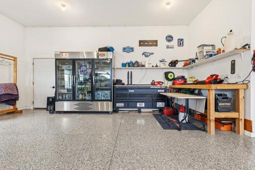 The perfect space to tinker on projects or utilize as an additional space to unwind and entertain