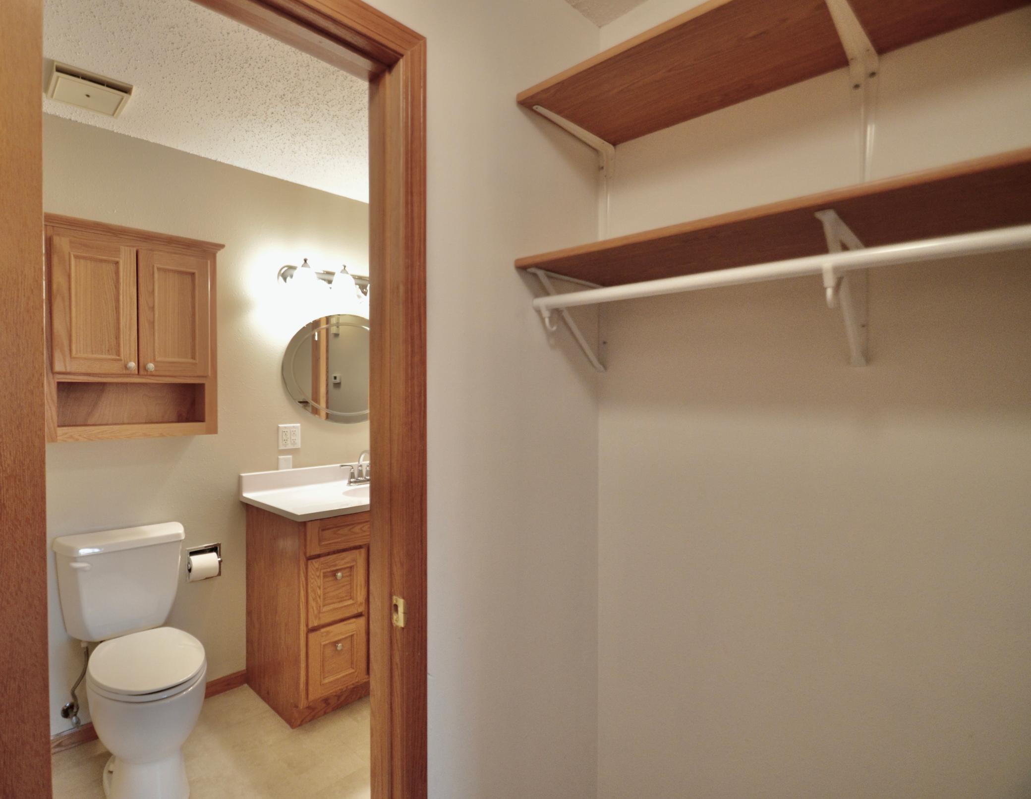 Primary closet to bath