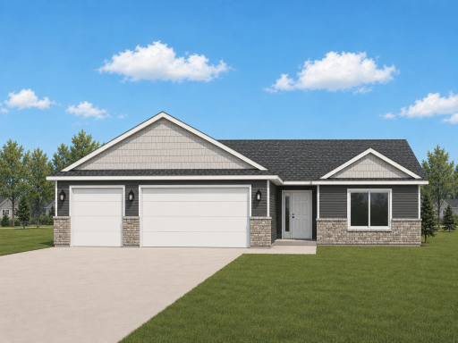 *AI-generated exterior rendering.* This image is intended to provide a conceptual representation of the home.