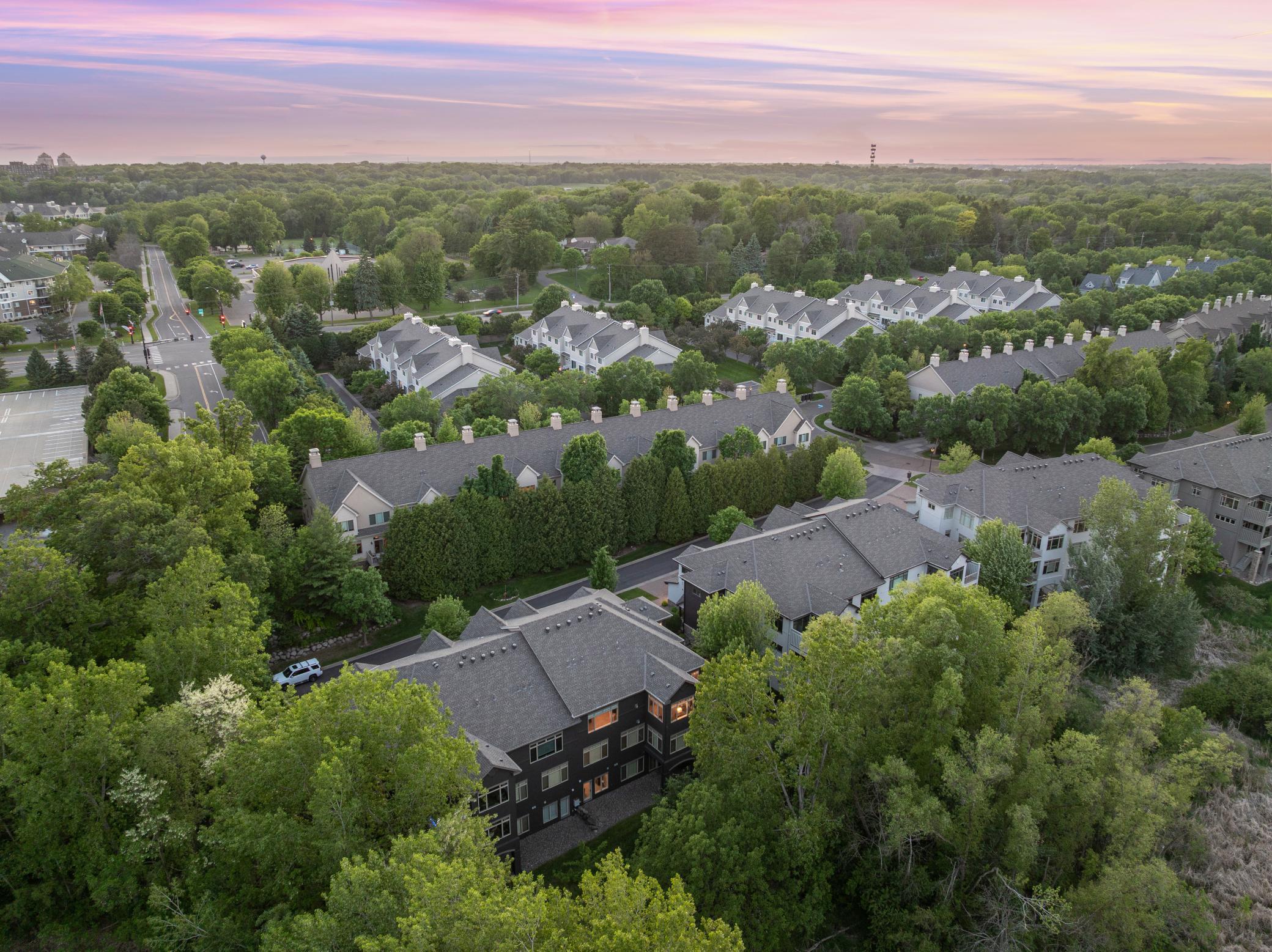 The Willoughby community is quiet and walkable.