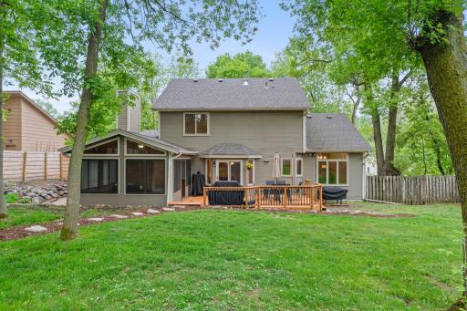 Fabulous backyard spaces and 3 season porch makes this home a standout.