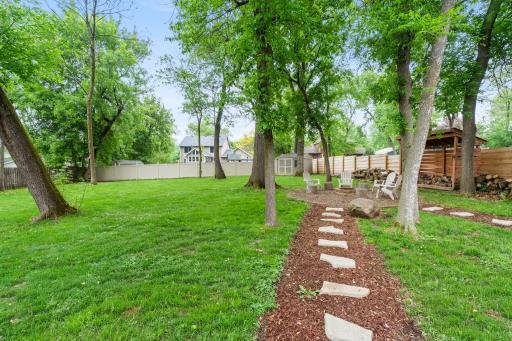 Privacy fence surrounds the entire backyard.