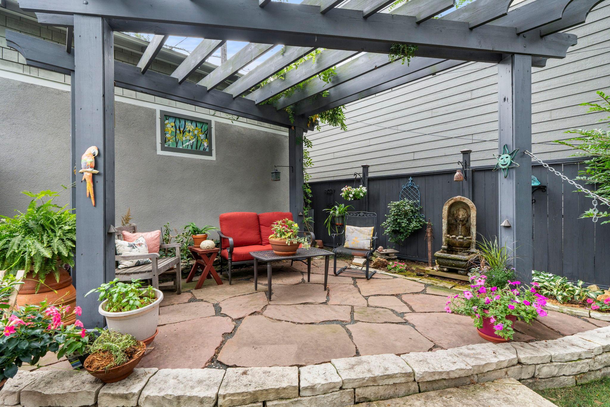 Imagine spending summer days relaxing under the pergola.