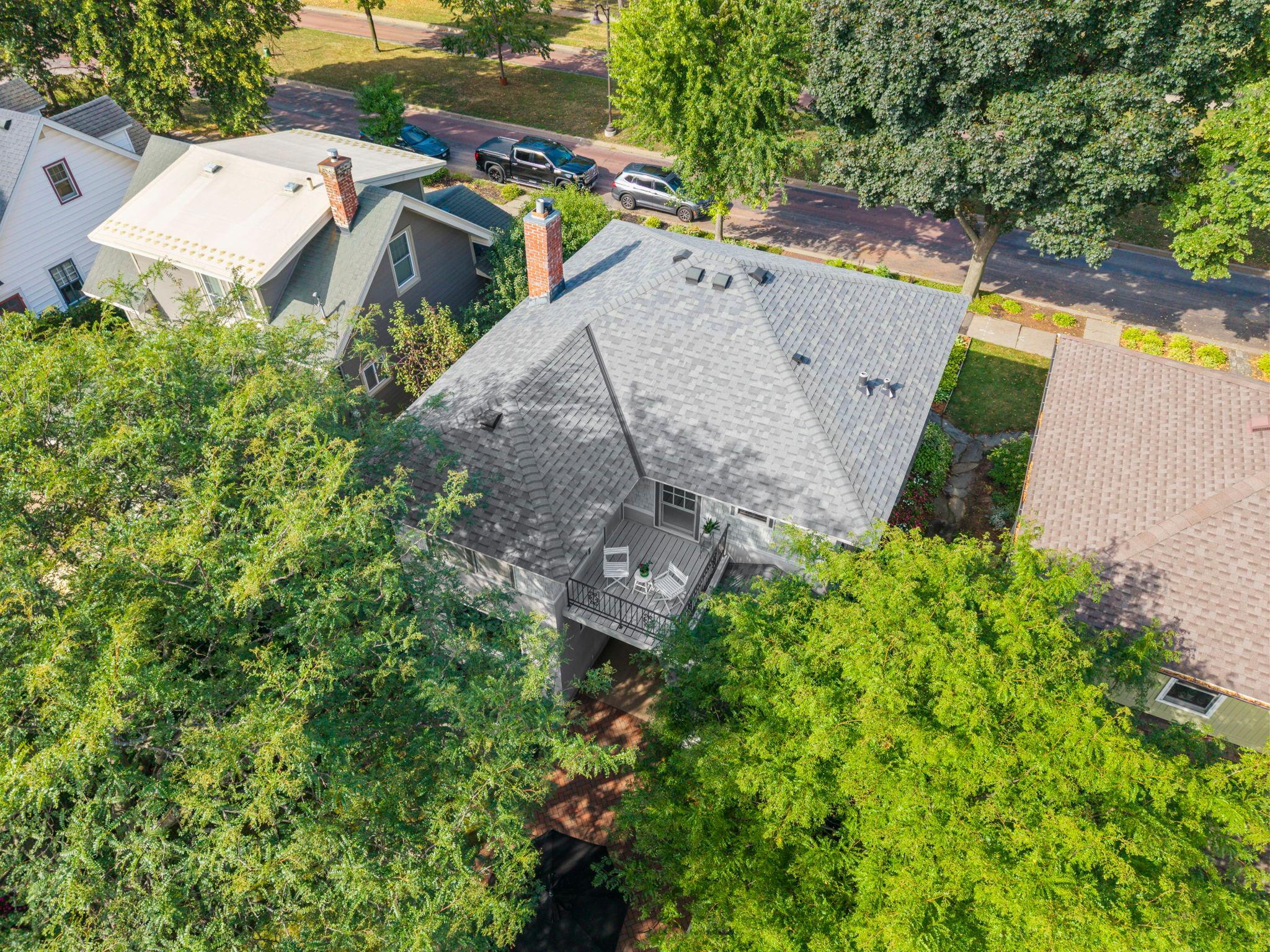 Aerial view of home