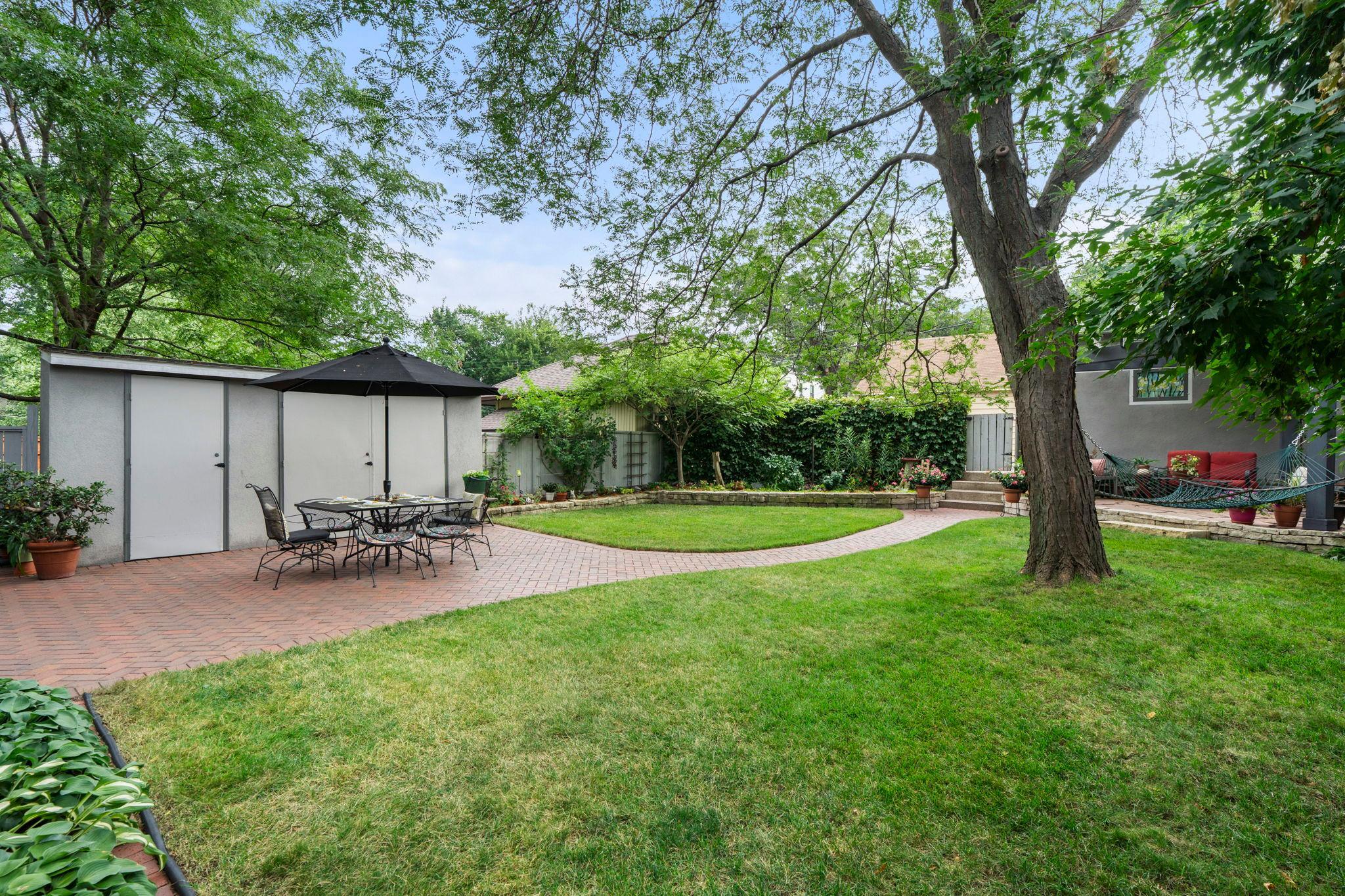It's a perfect balance of grass and hardscape.