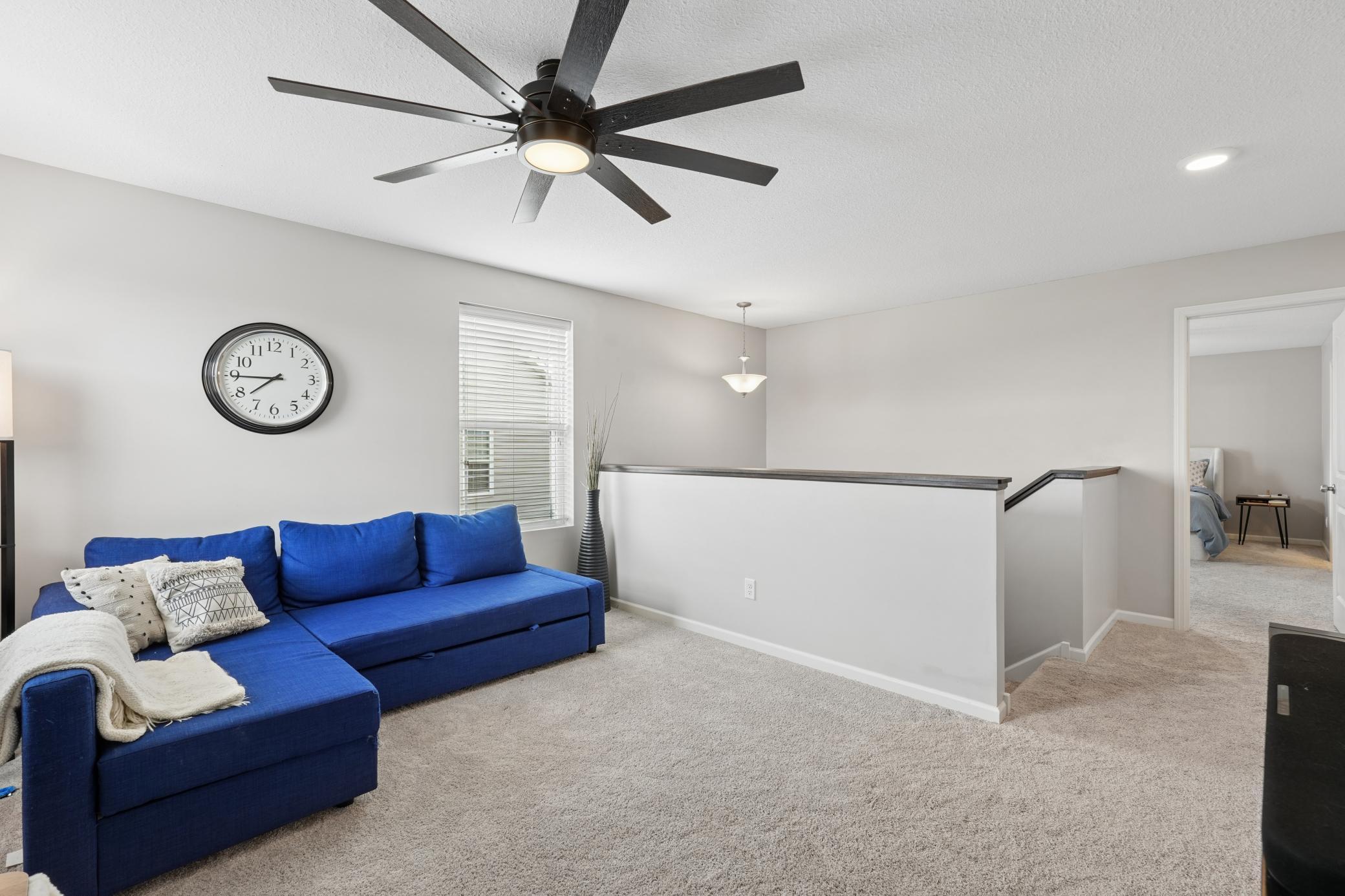 Upstairs loft could be used as a additional living area or converted into a future 4th bedroom
