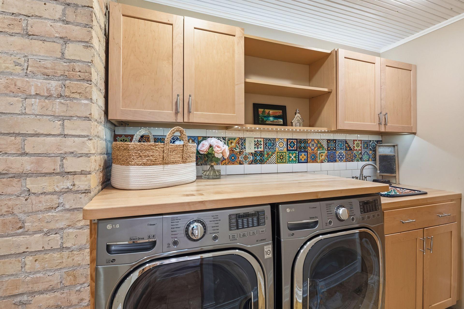 Finished lower level laundry