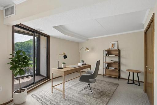 Virtually staged den, office potential 2nd bedroom