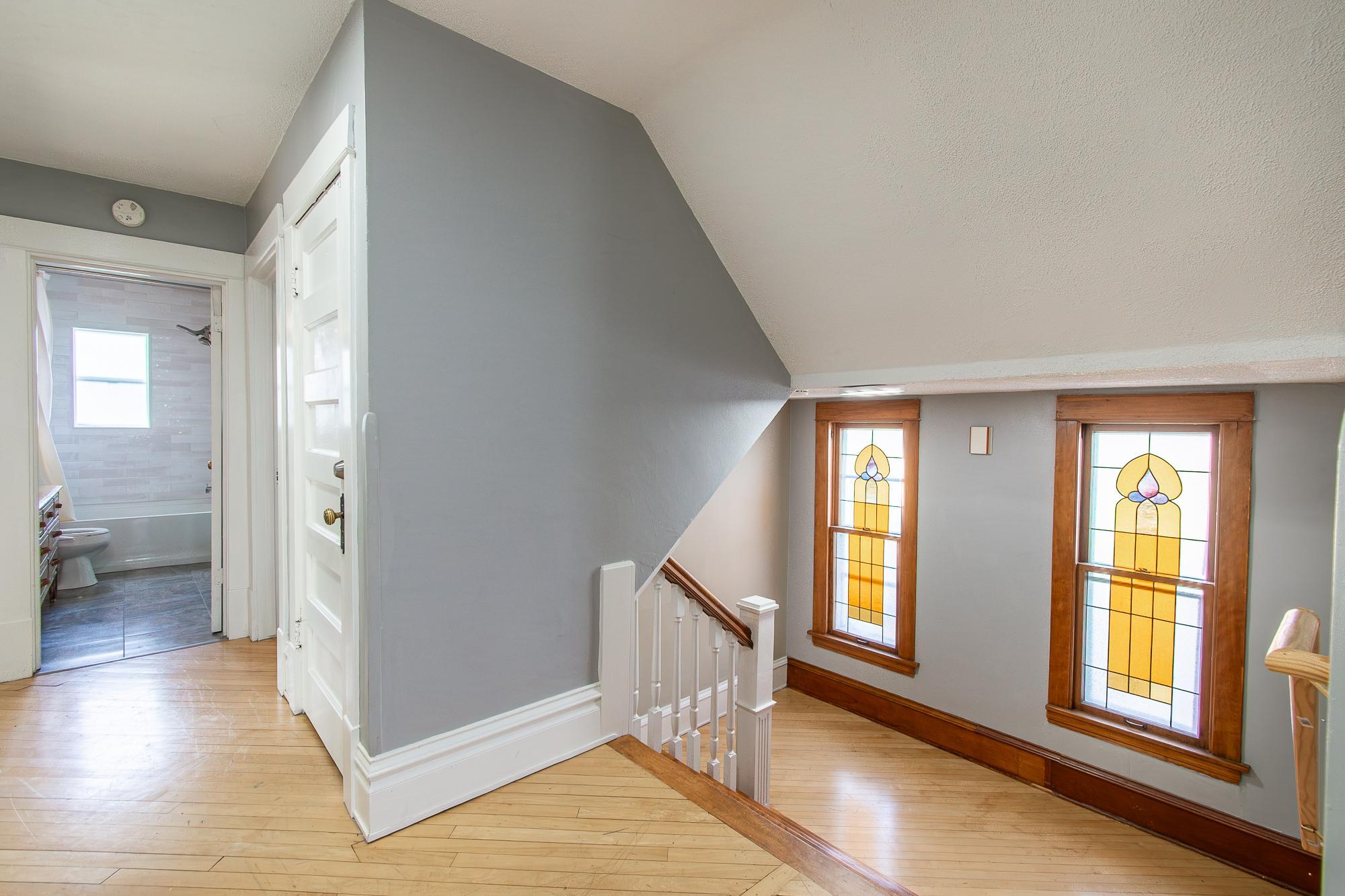 Second floor landing/Door to third floor