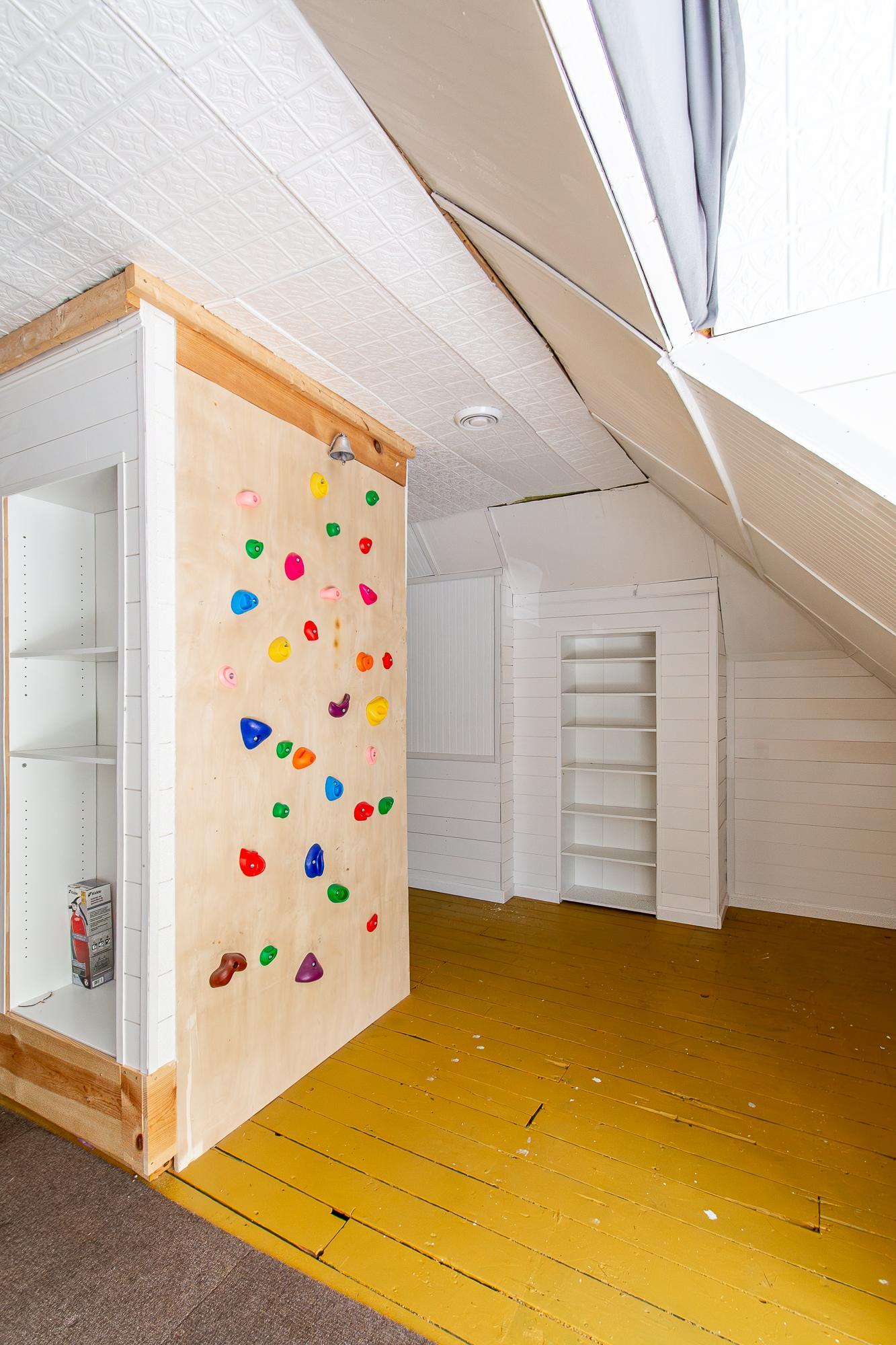 Third floor climbing wall