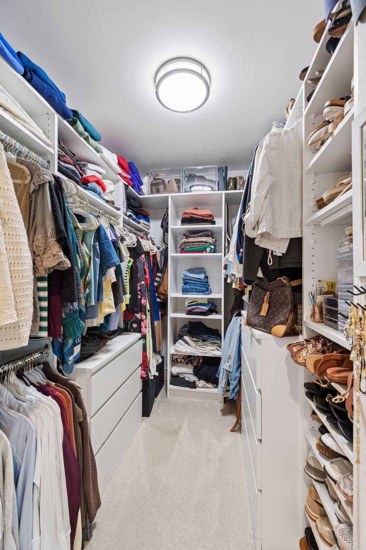 His and Hers walk-in closets