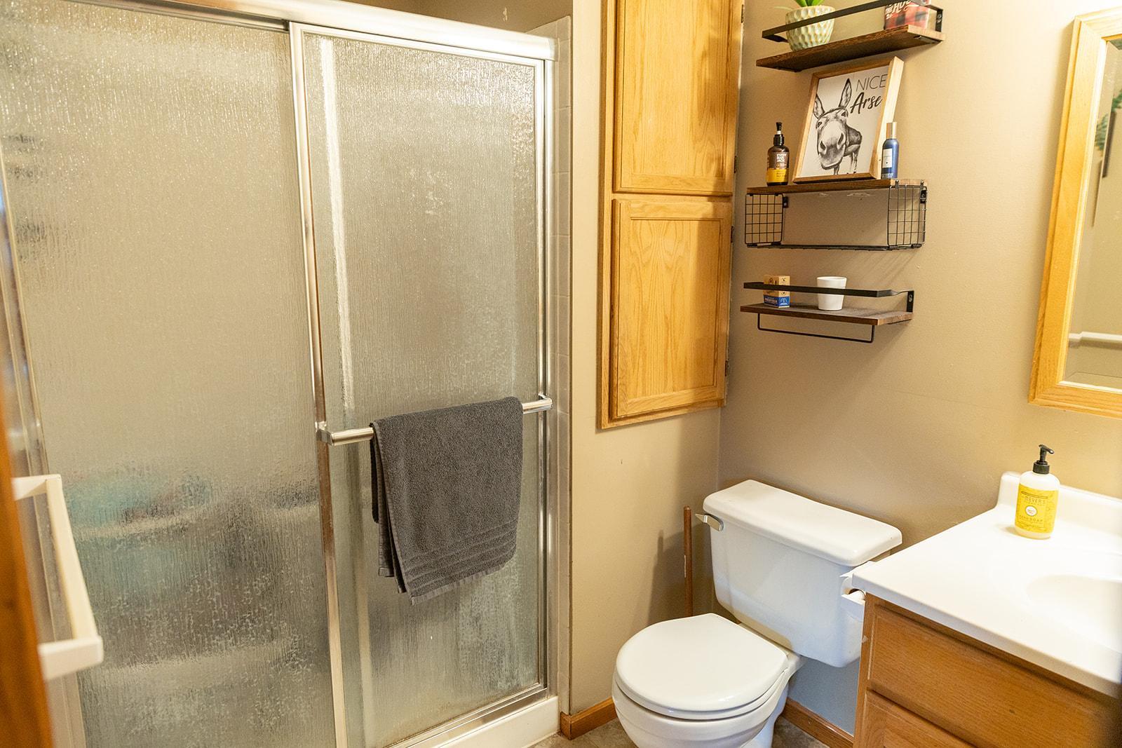 Lower level 3/4 bath