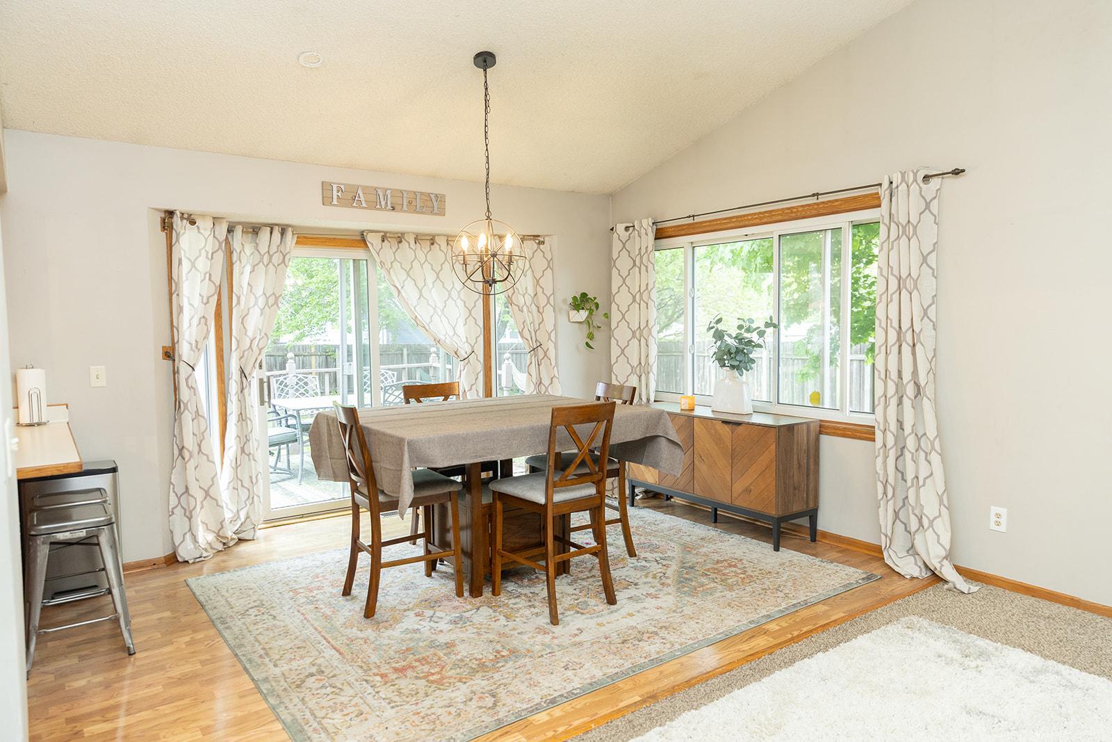 Dining area with lots of natural light