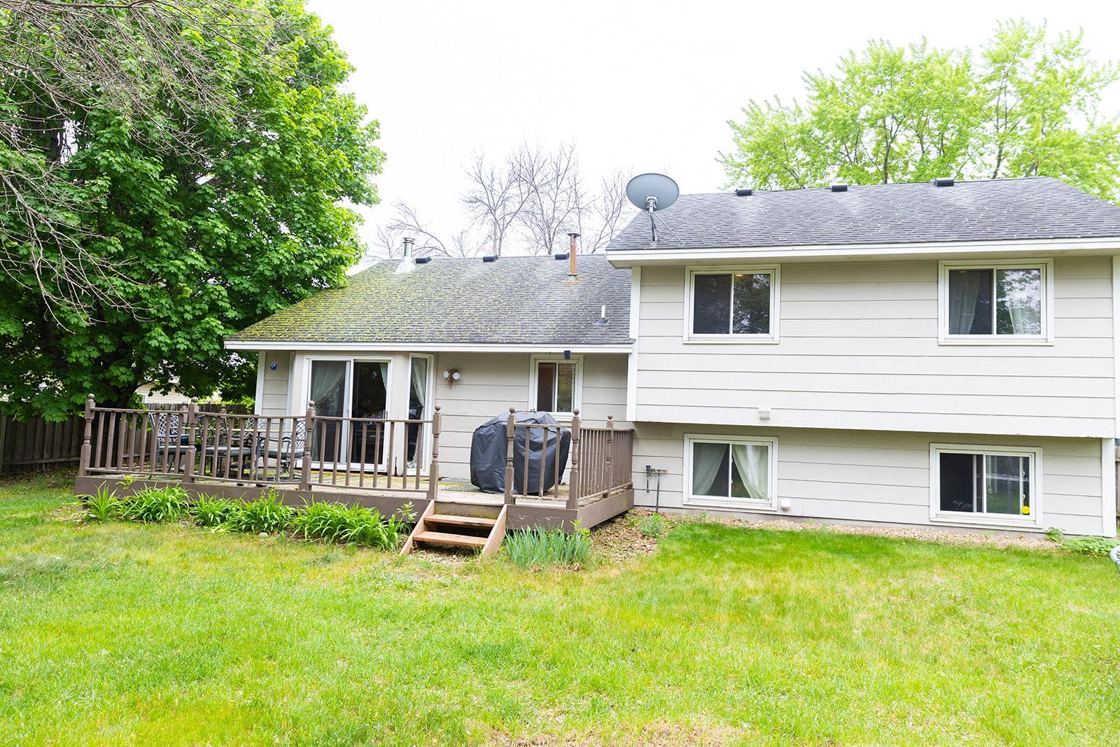 Rear view of home