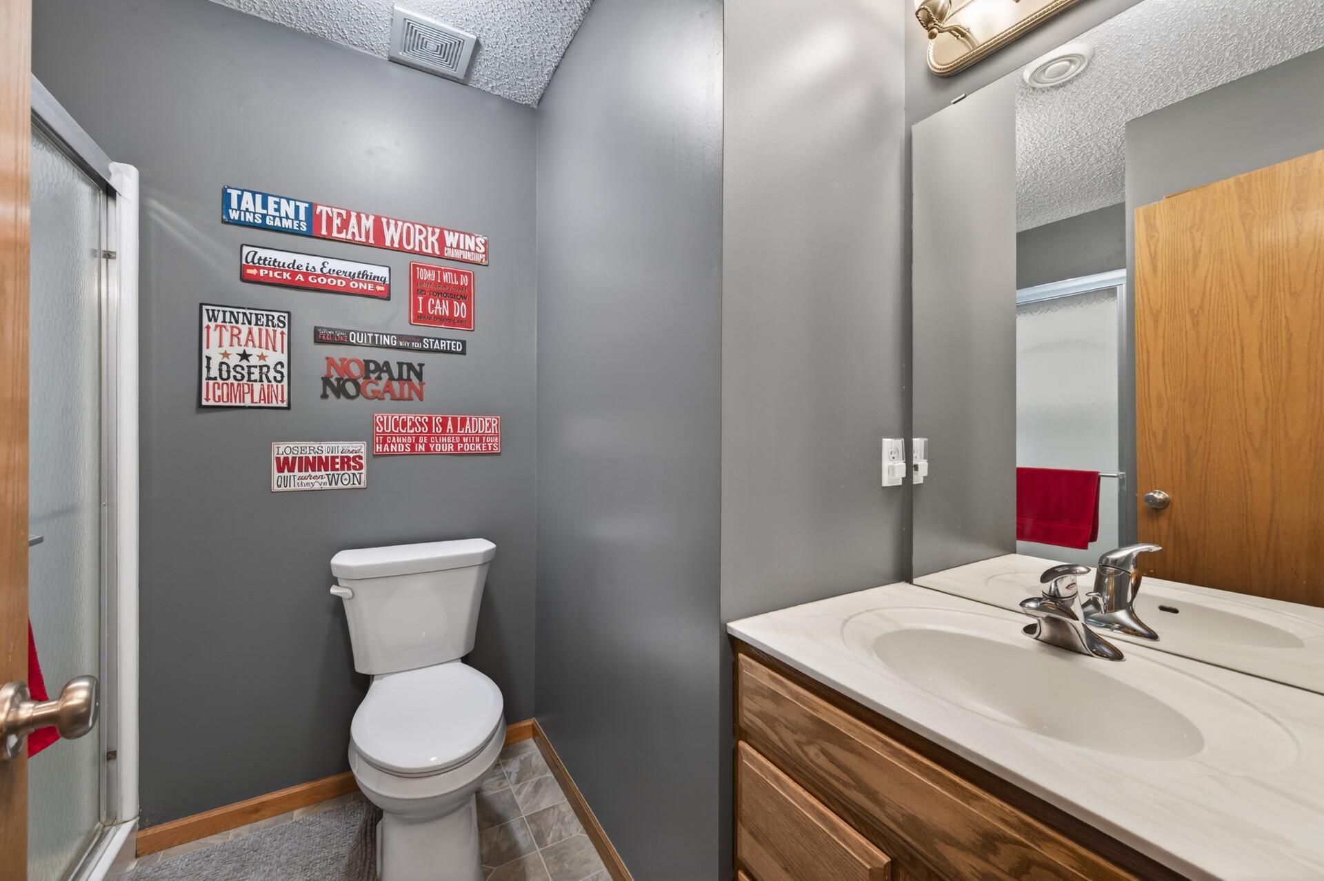 Second bathroom on lower level.