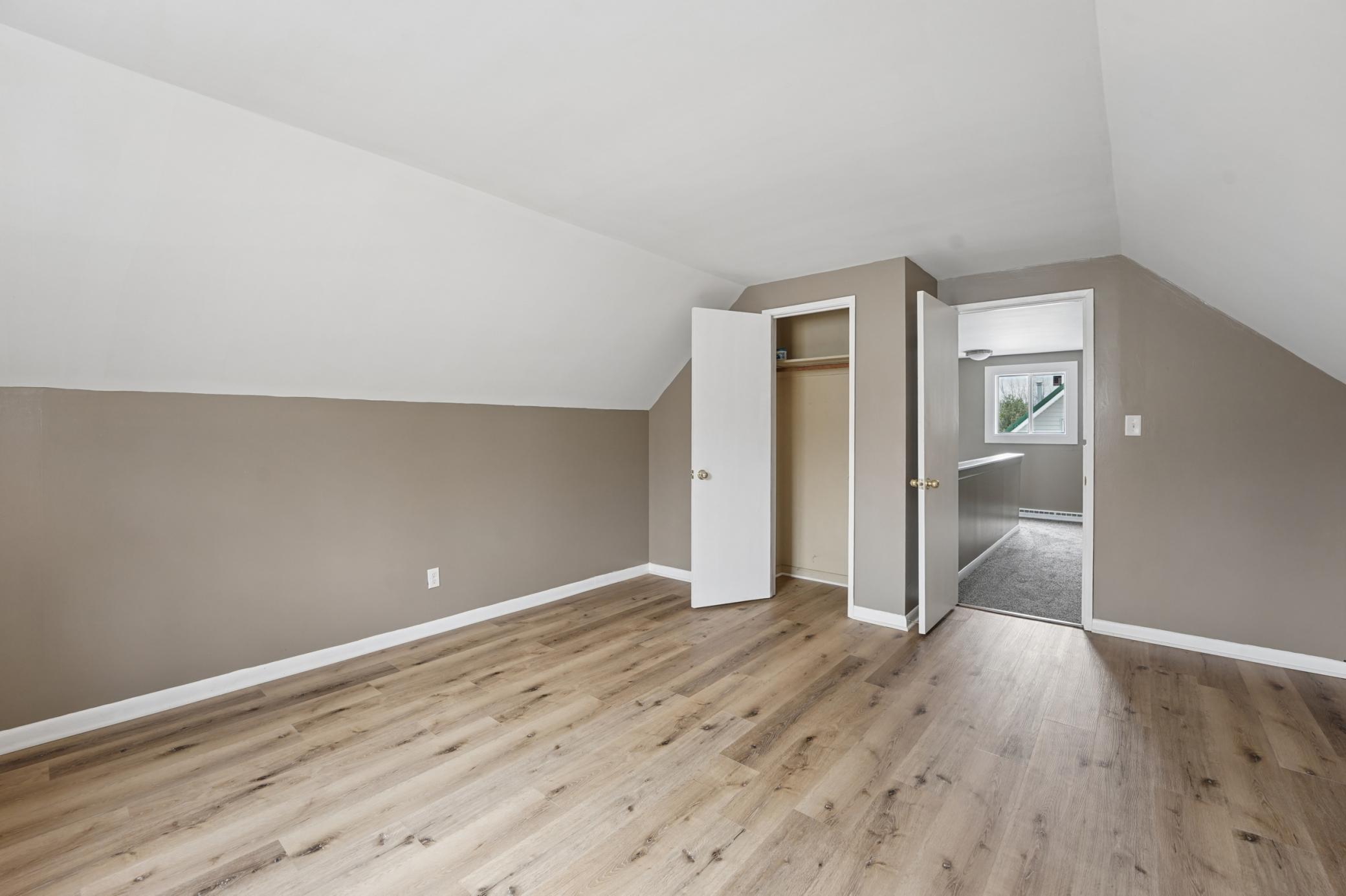 Spacious upper-level bedroom