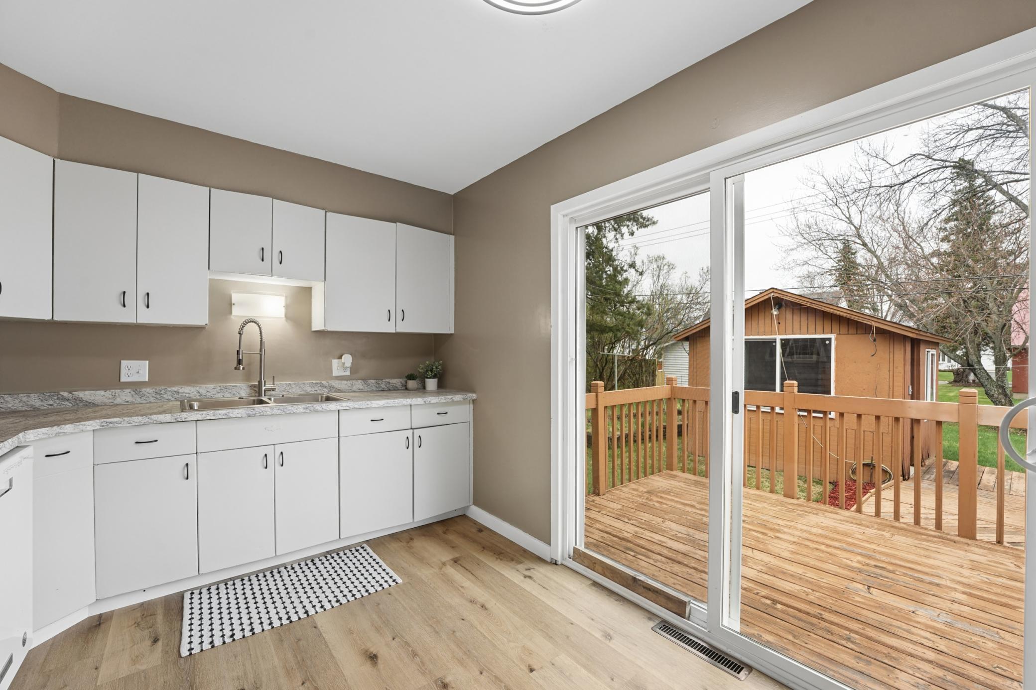 Enjoy slow mornings with a cup of coffee on the deck.