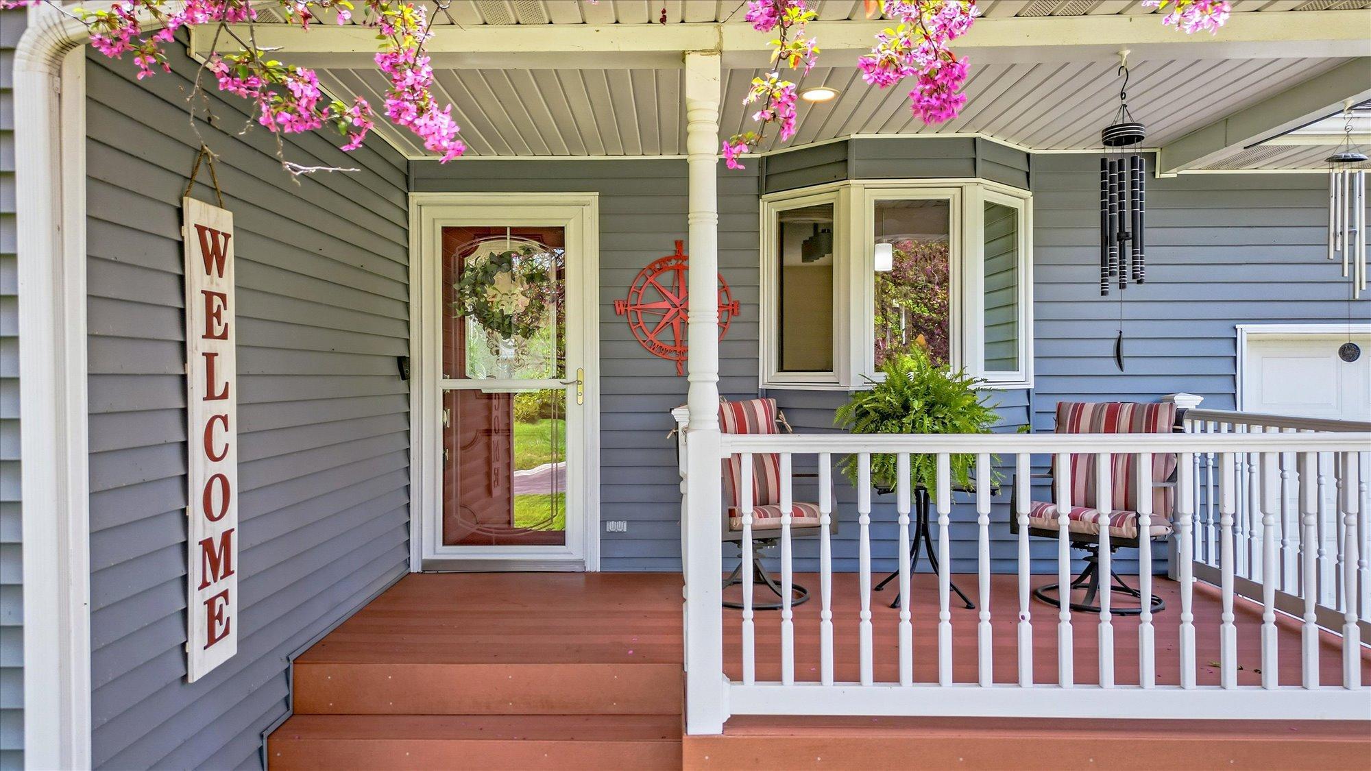 Maintenance free front porch.