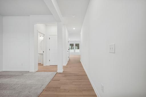 The entry into your new home! A picture of a completed Crestwood home.