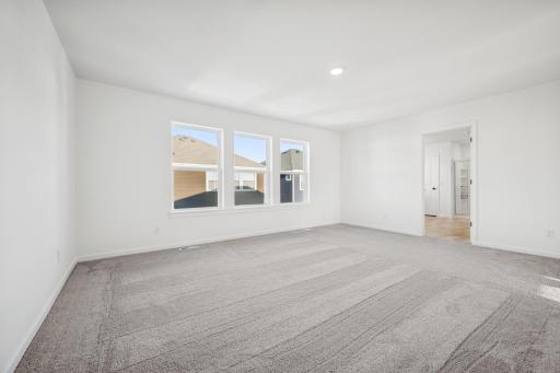The generous owner's suite! A picture of a completed Crestwood home.