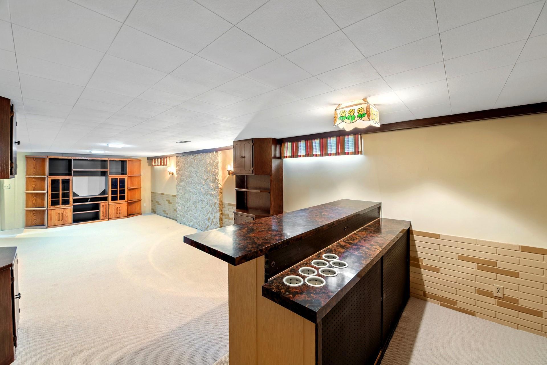 Large lower level family & game room