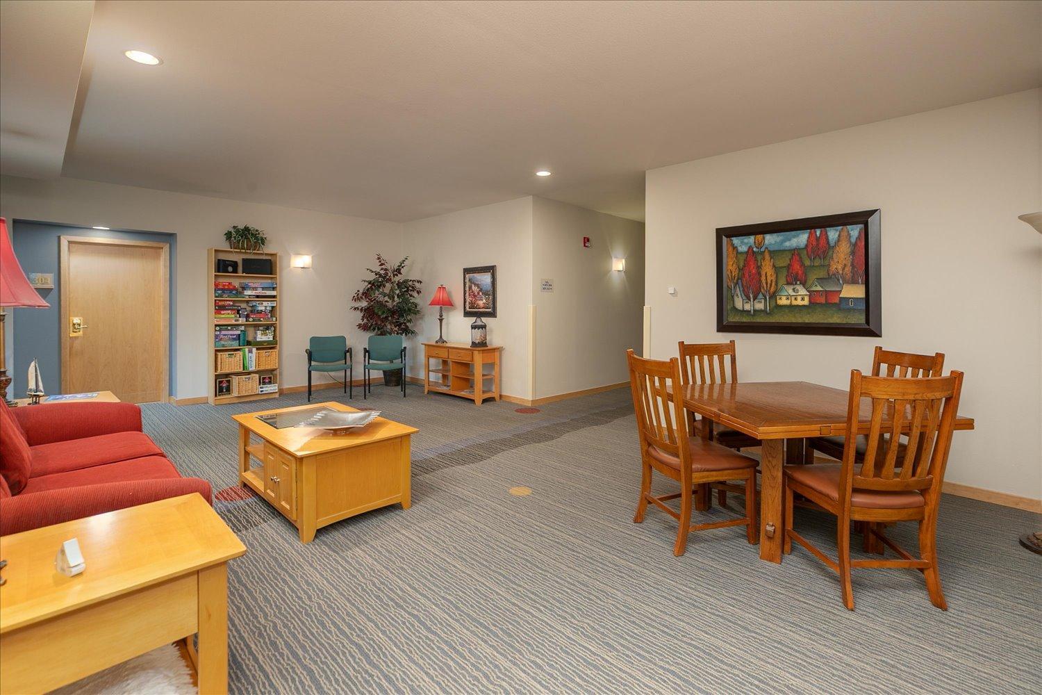 Additional seating/game room outside of Condo entrance