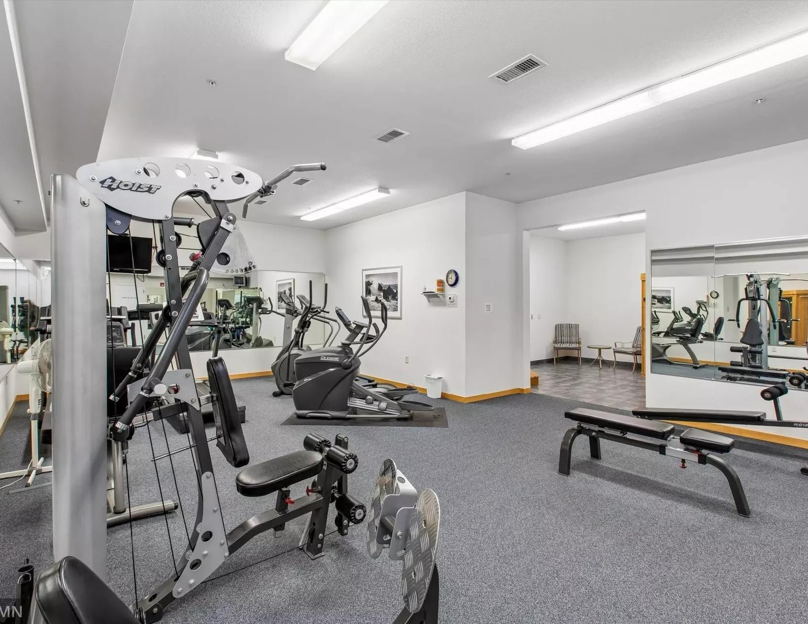 Lower level Exercise Room with Sauna and hottub