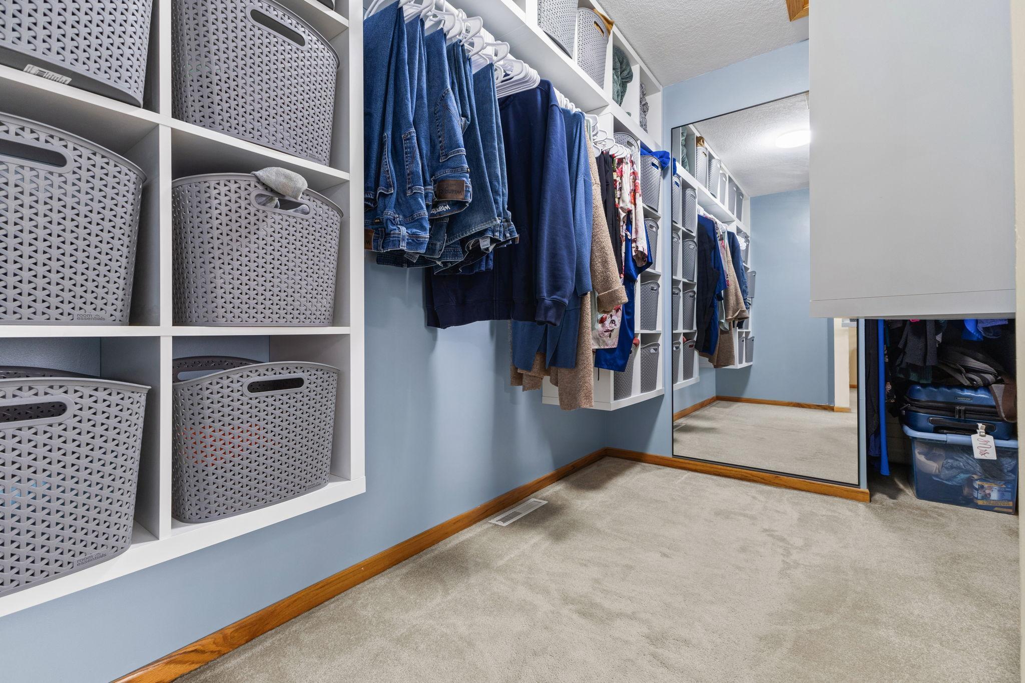 Large walk in closet