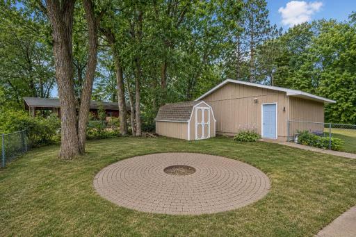 Fenced Paver Patio Bonfire Area - Additional Storage With the Shed.