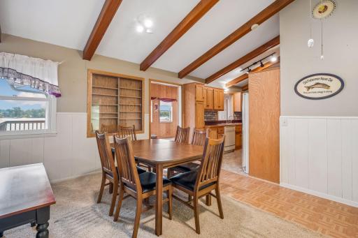 Dinette or expand the living room and move the dining to the Sunroom with lake views