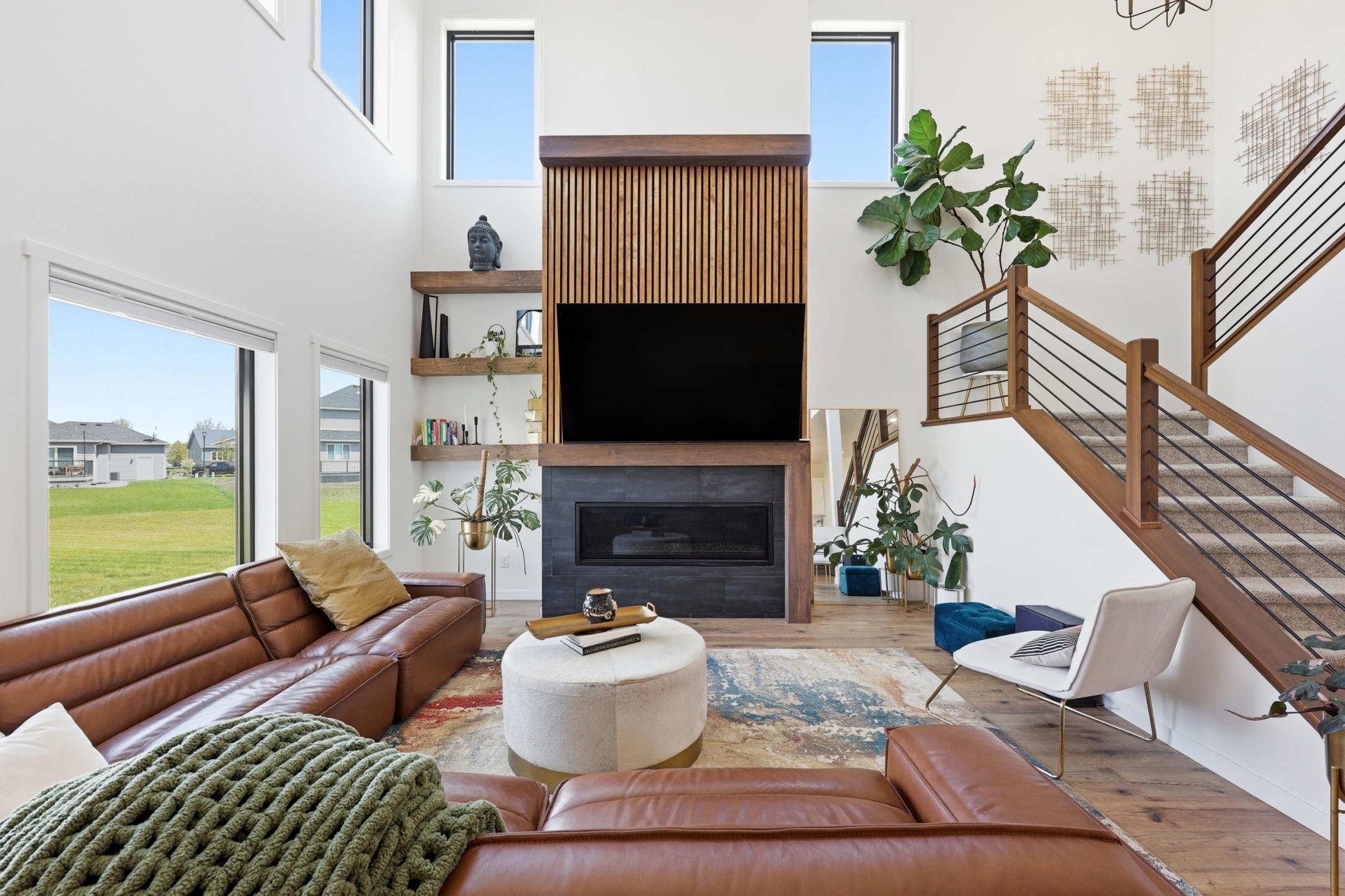 Accent Wall with Gas Fireplace