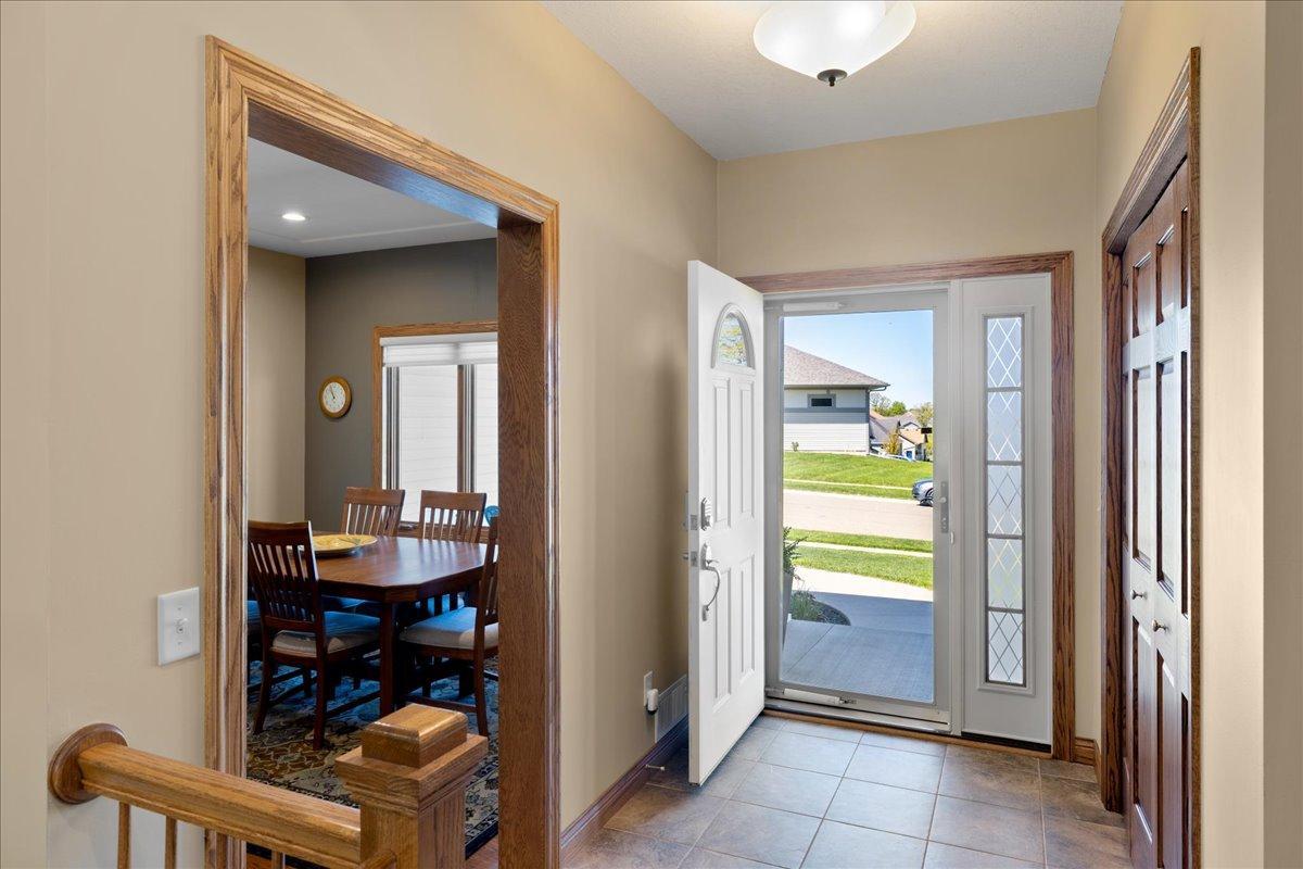 Foyer with coat closet