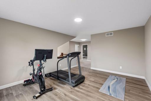 Loft area adds flexibility to the floor plan.