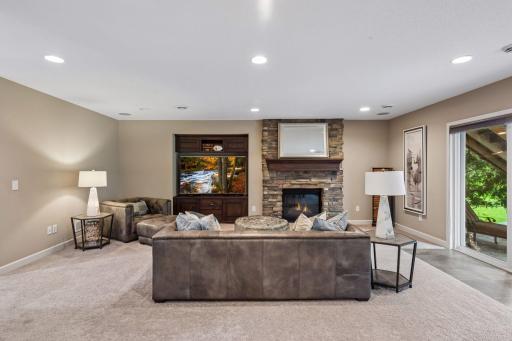 Lower level is highlighted by a spacious family room.