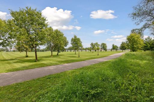 Enjoy the many nearby trails, and parks with courts, fields and play areas