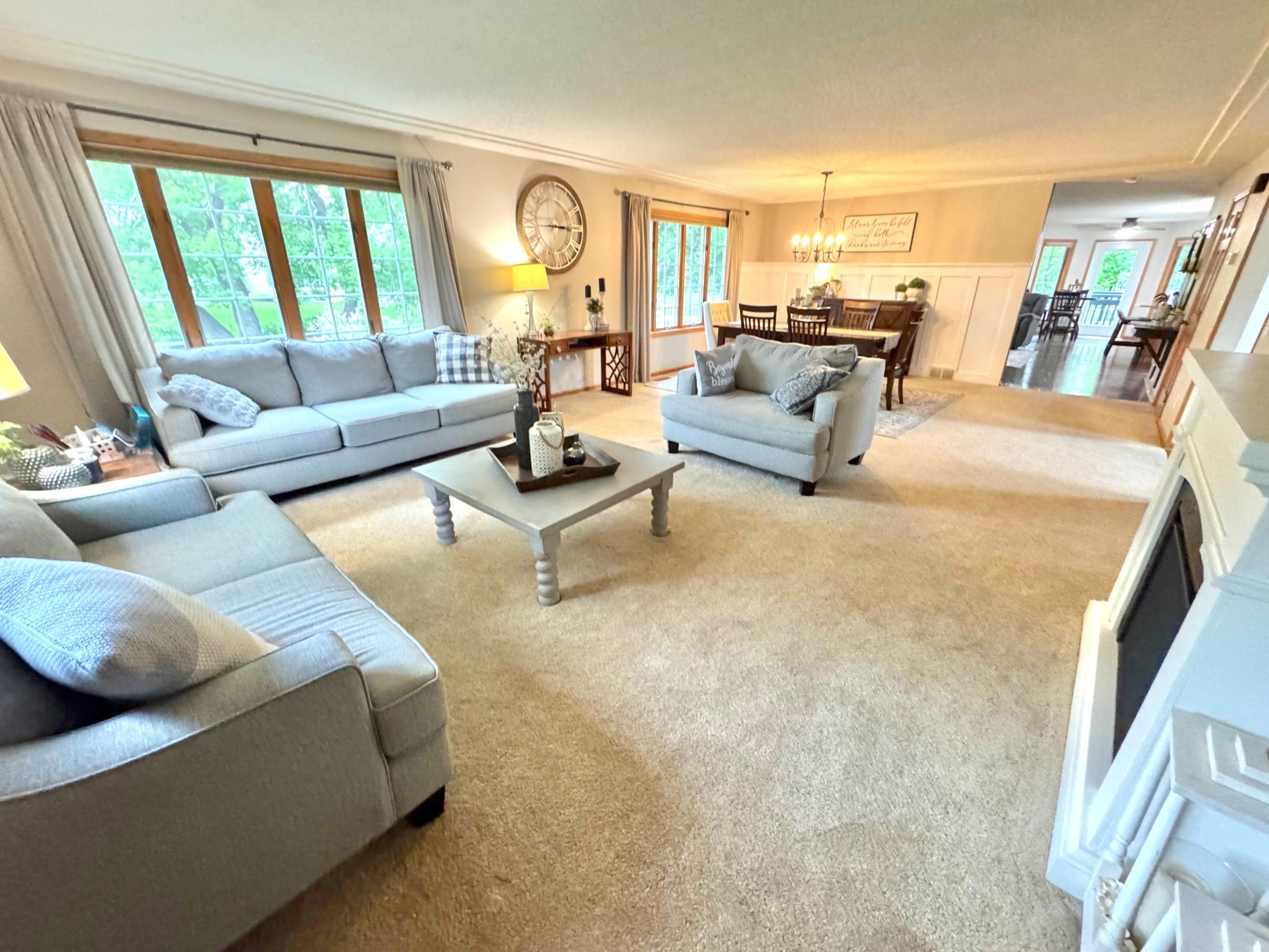 Living room looking to dining room