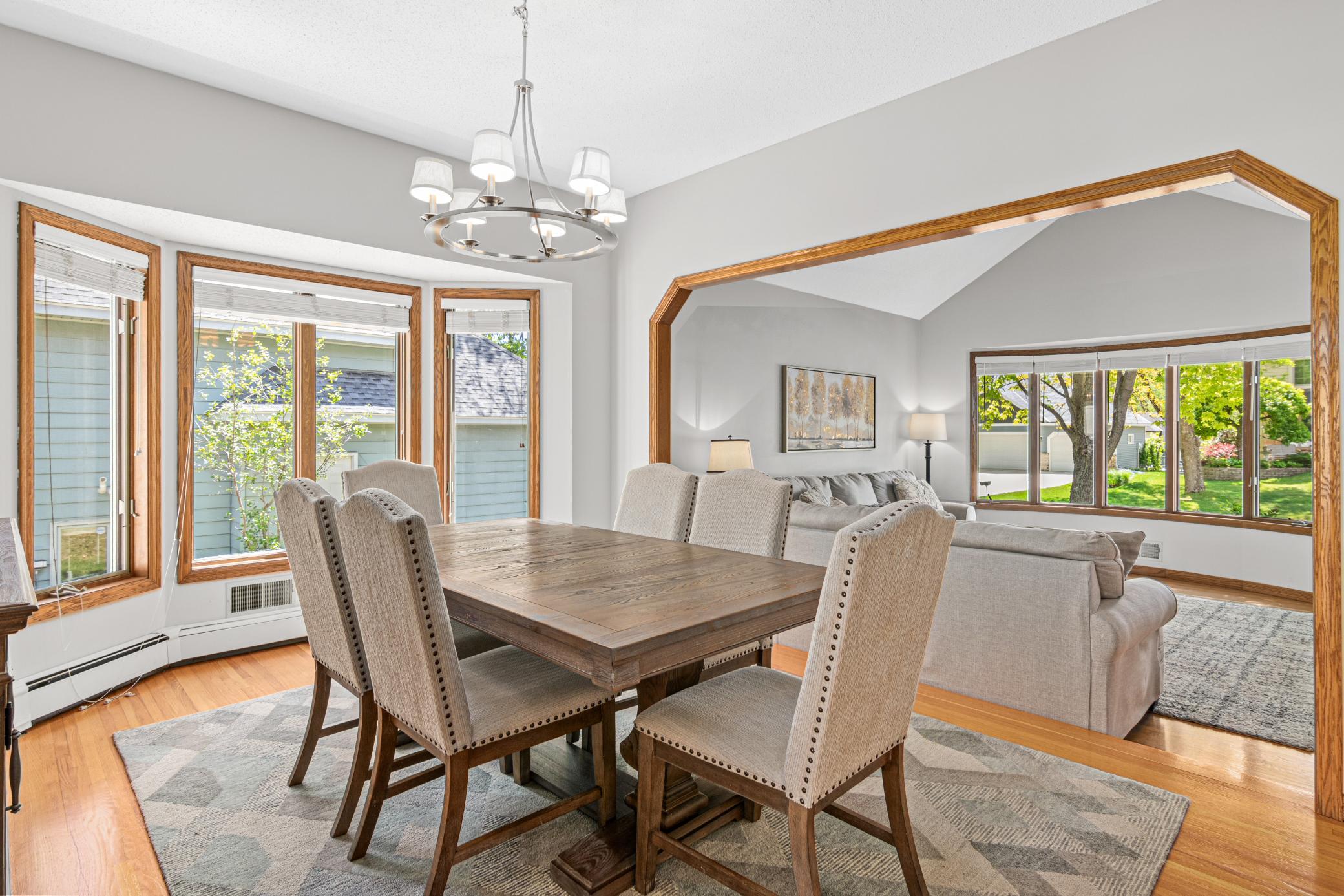 Hardwood floors and look at the large window to bring in the sun!