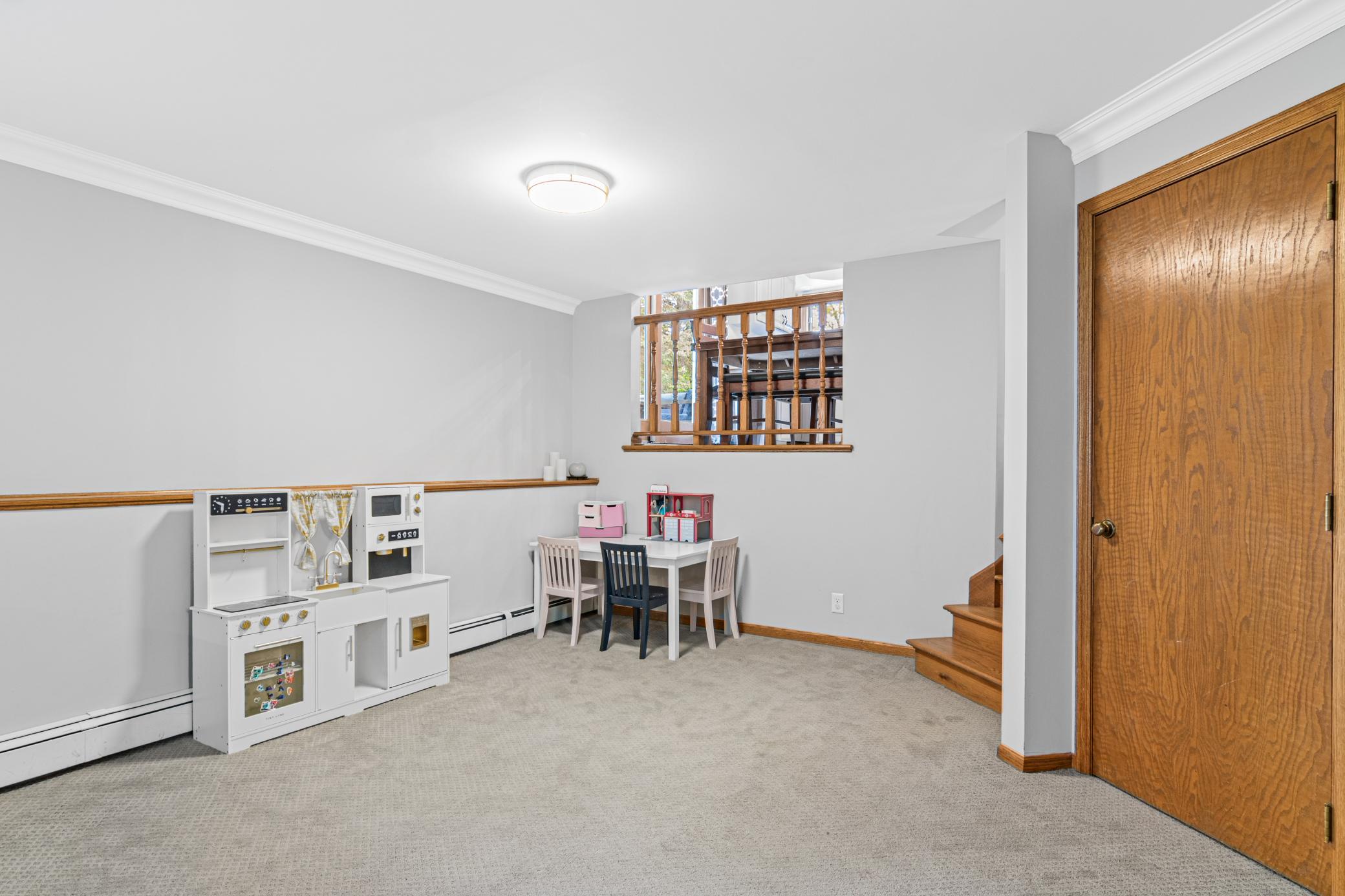 Family room view 2! plenty of room for the toys or a game table!