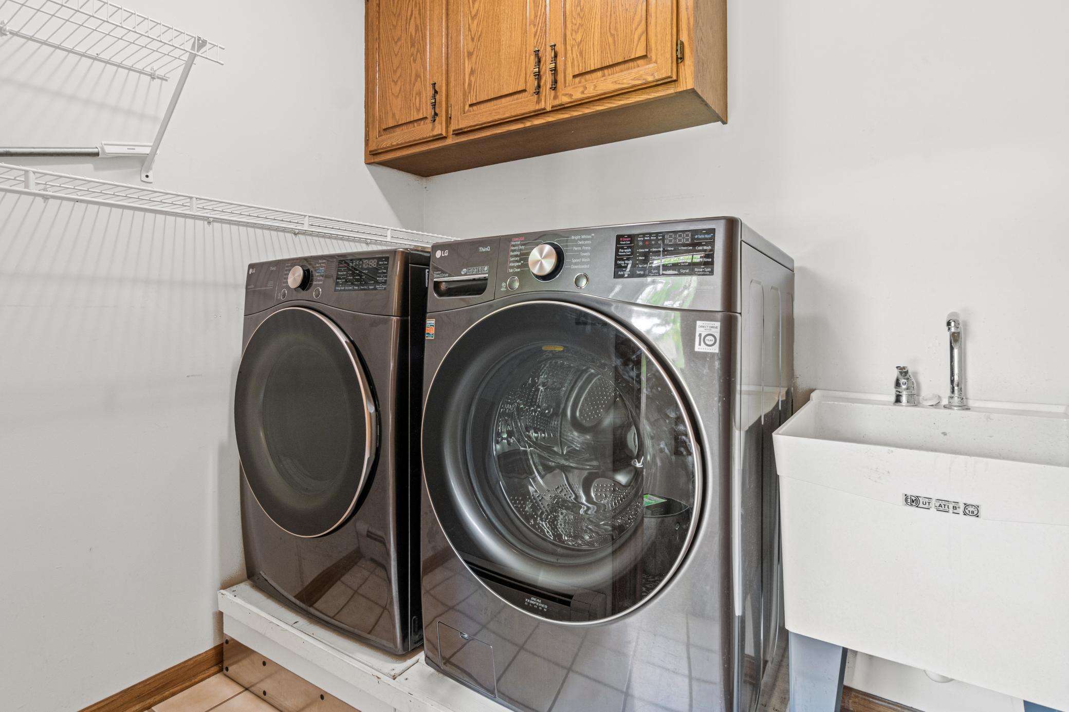 Main floor laundry with sink