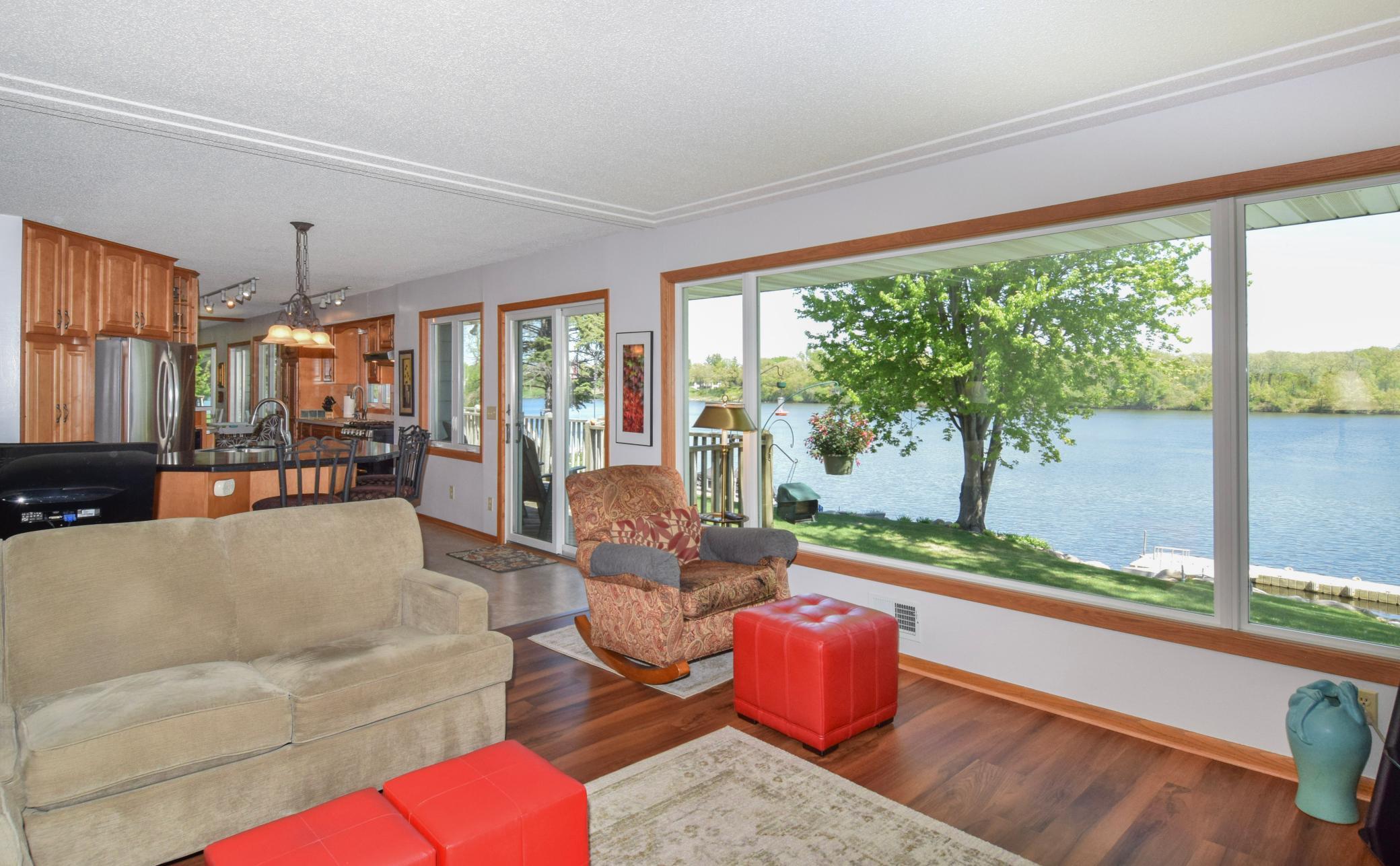 Family Room flows from the Kitchen.