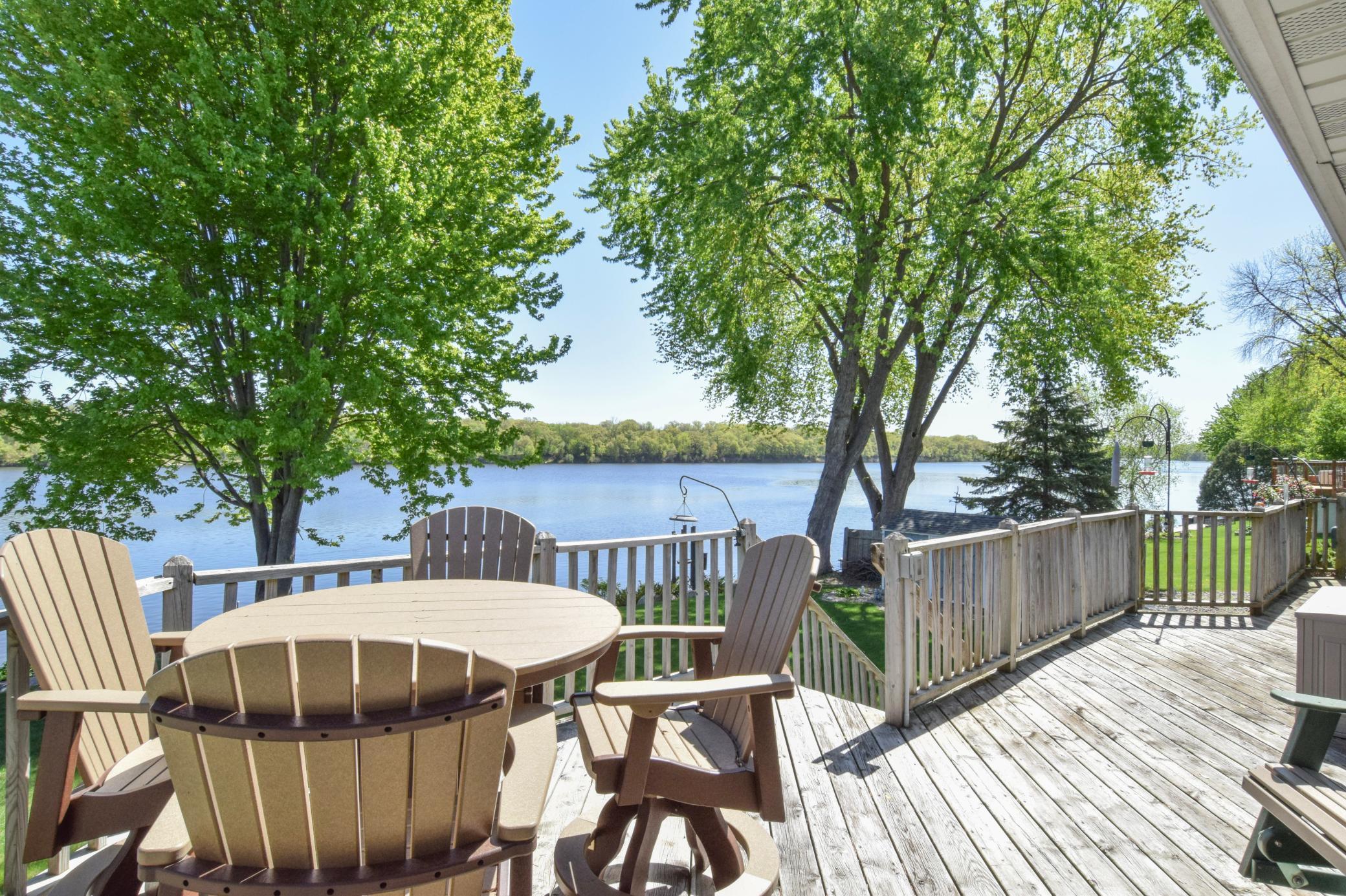Deck just off of the Kitchen.