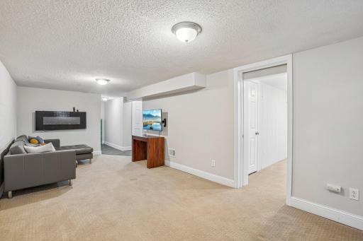 A wall-mounted space heater adds warm ambiance and an extra touch of heat on cool evenings
