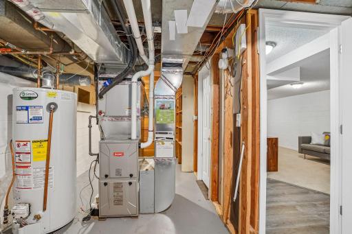Mechanical updates bring efficiency and long-term comfort to the home, anchored by a high-efficiency Bryant furnace newly installed in 2022