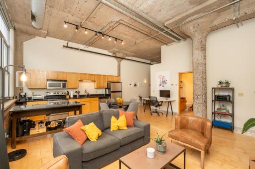 Spacious layout offers flow between the kitchen, dining, and living areas â ideal for entertaining or everyday city living