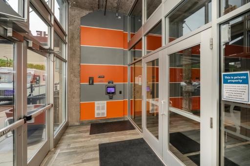 Secured building entry adds peace of mind for this true urban loft living