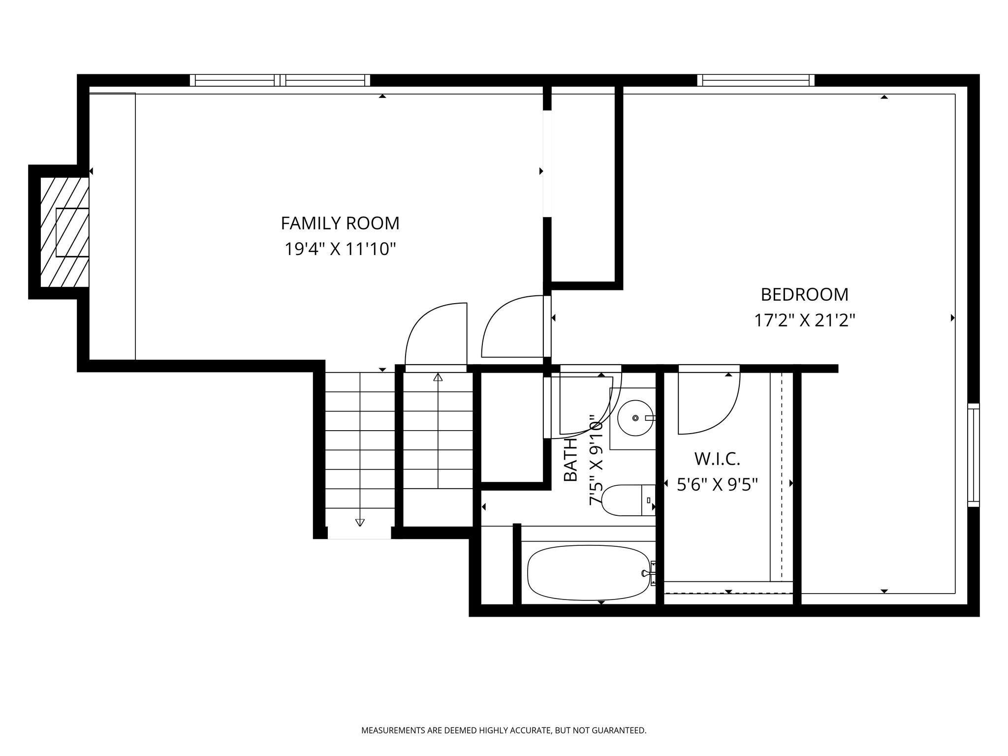 Lower level layout.