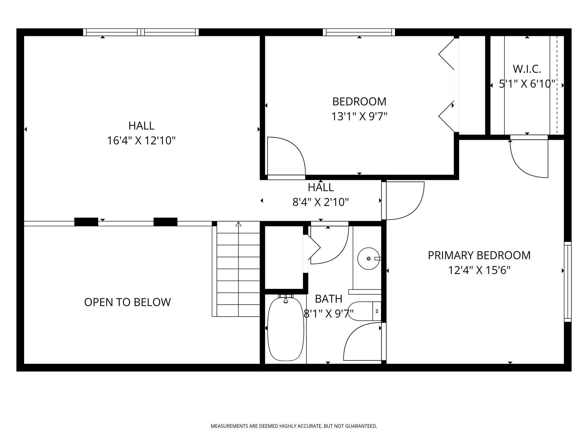 Upper level layout.