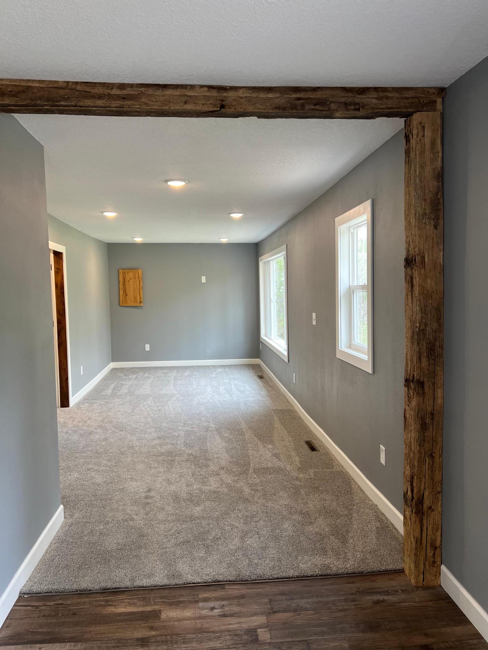 Living room with lots of natural lighting
